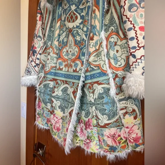 Johnny Was | Halmstad Embroidered Faux-Suede Coat - Picture 7 of 16